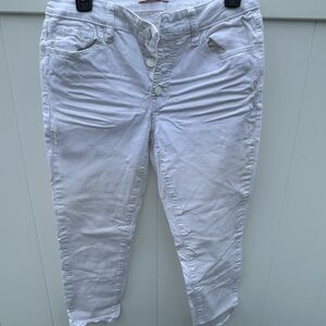 SO White Ankle Cropped Jeans Relaxed Fit